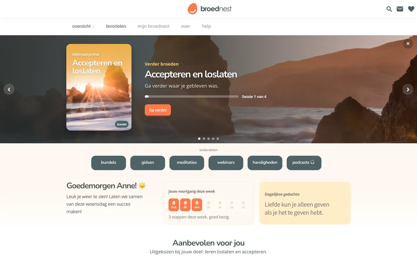 Het Broednest op een laptop