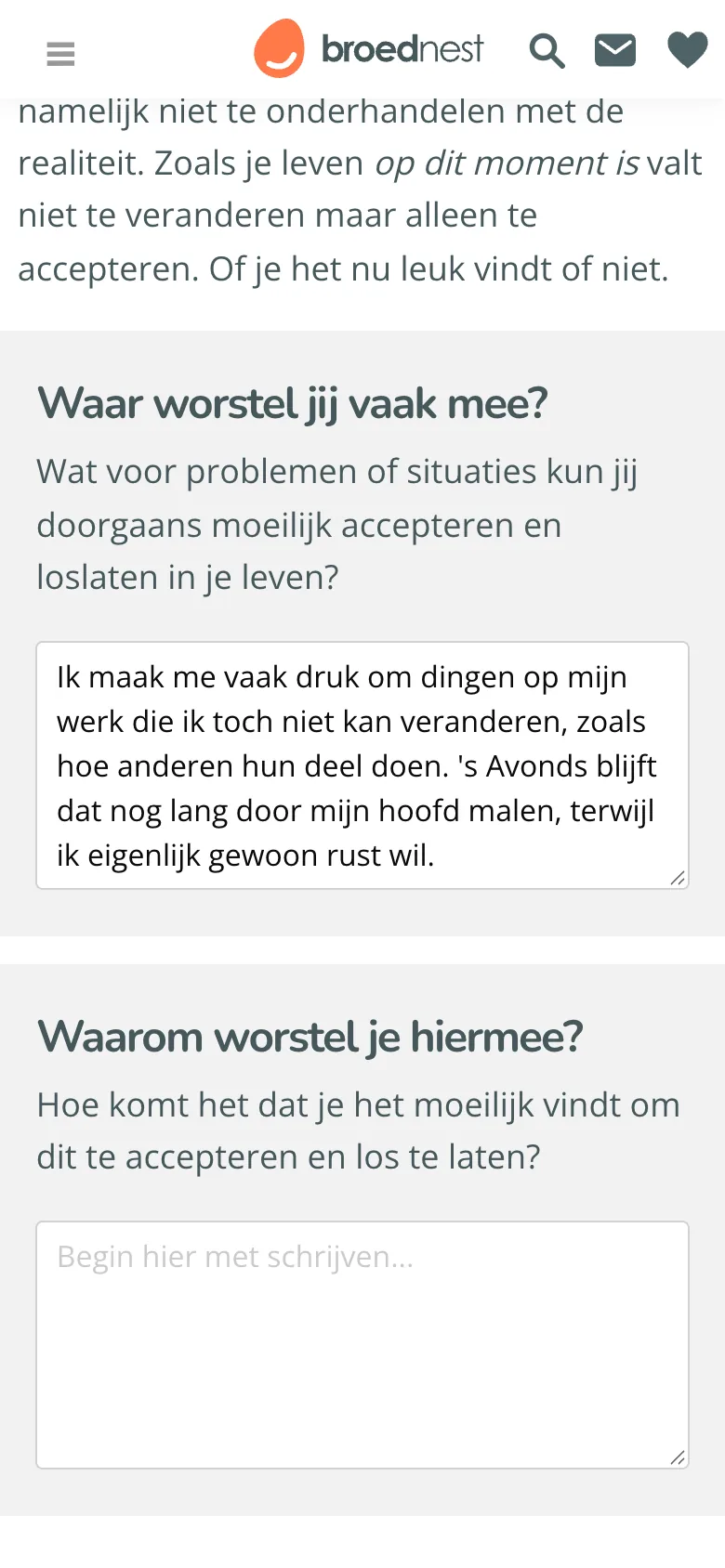 Een ingevulde oefening