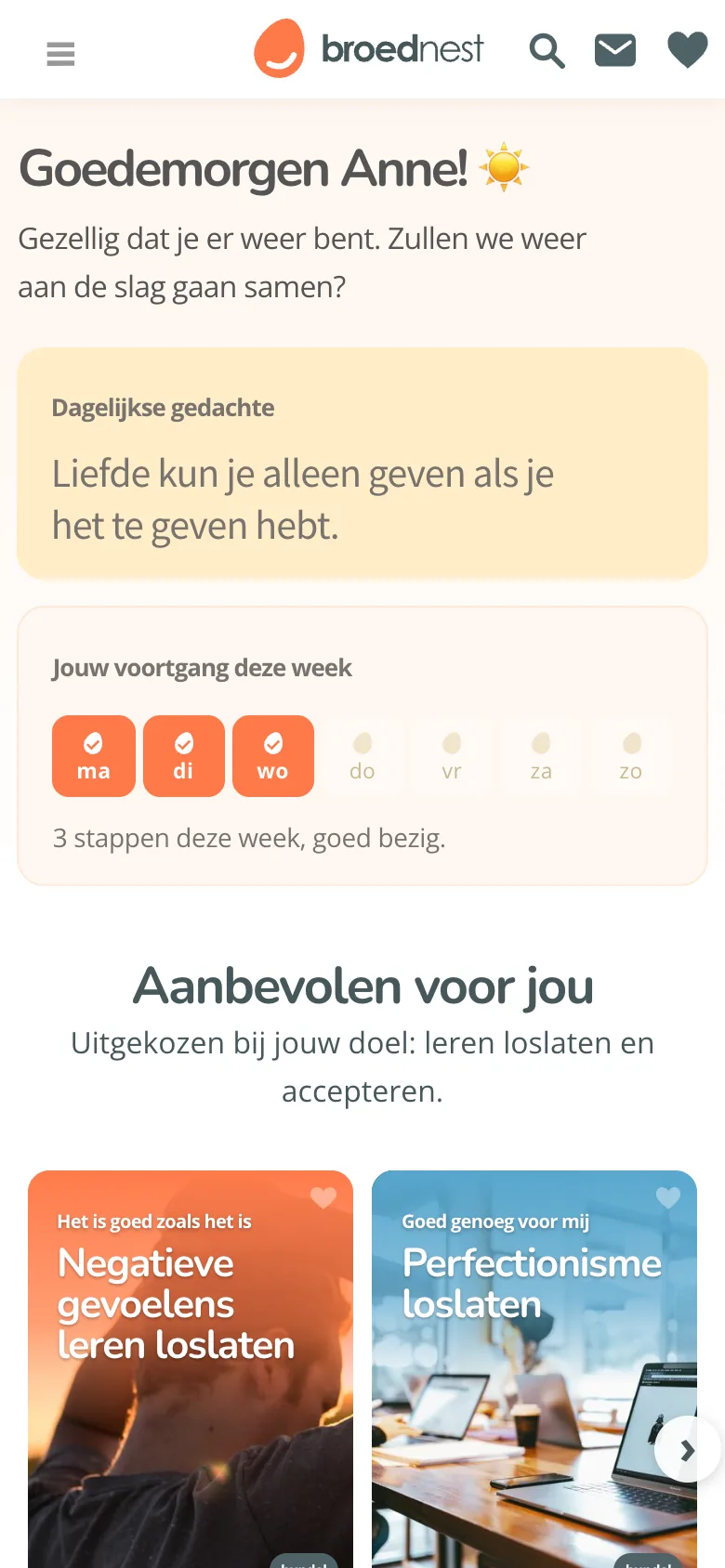 Je voortgang deze week