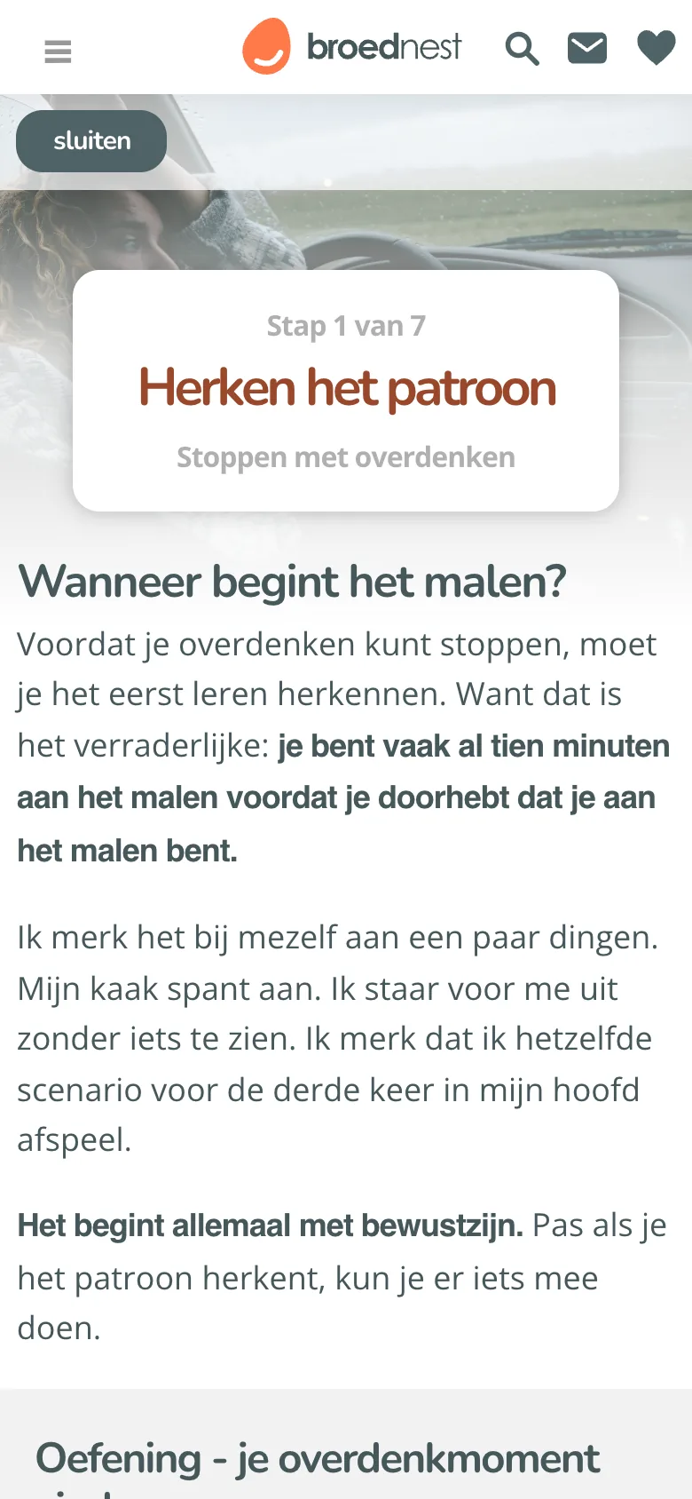 Een actieplan in de app